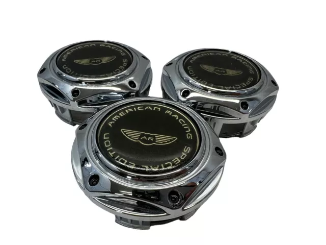 Lot Of 3 AR American Racing Special Edition Wheel Center Cap 1258100011 C-V1119
