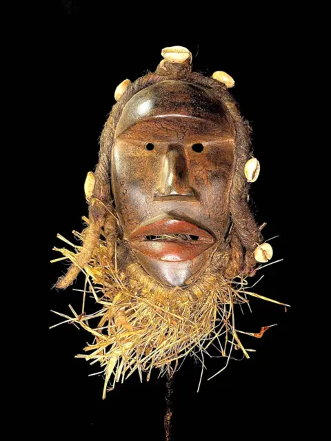 African Tribal Face Mask Wood Hand Carved mask royal mask dan mask-6621