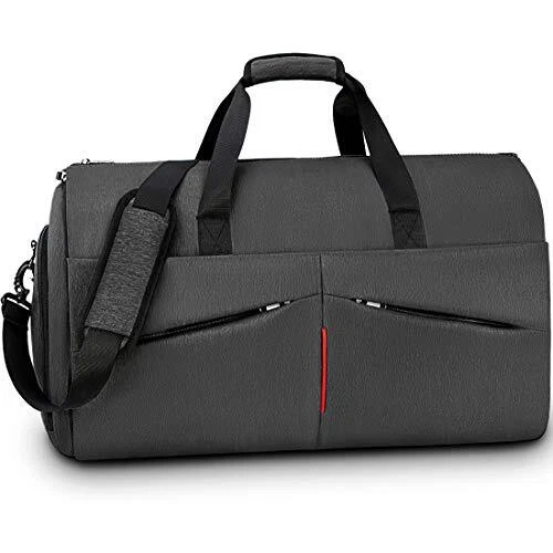 Carry on Garment Bag Convertible Suit Travel Bag with Shoes Compartment Black