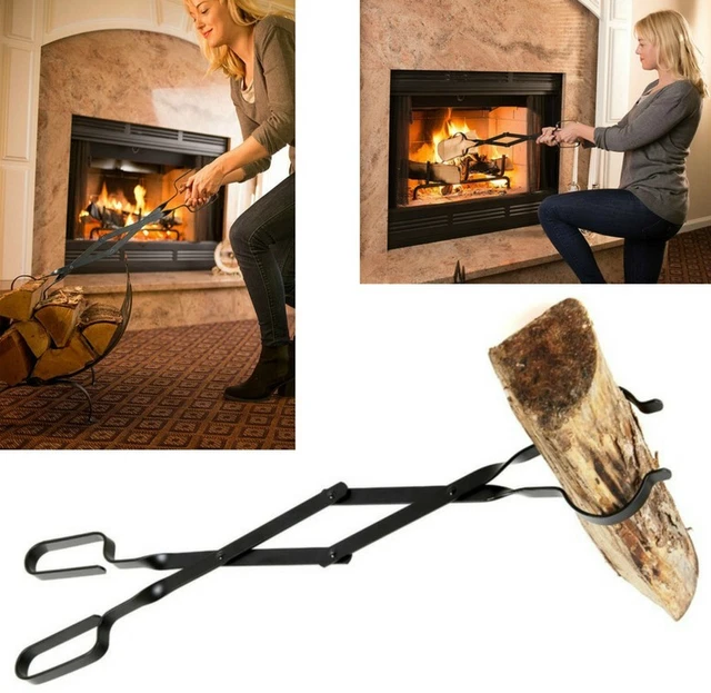 CAMPFIRE TONGS LOG Grabber 26 Inch Long Firewood Fire Pit Tool Camping