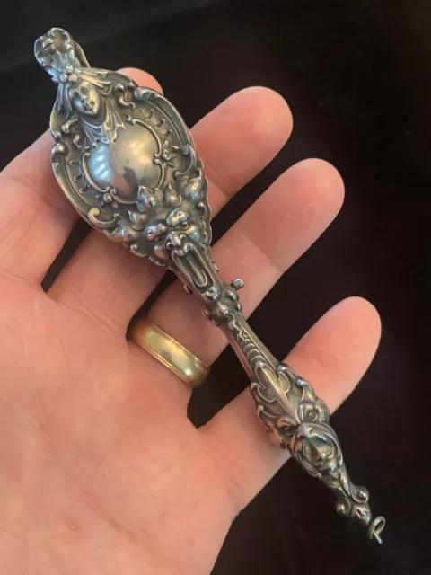 Rare Antique Art Nouveau Sterling Silver Fantasy Lorgnette Unger 1890’s Mint