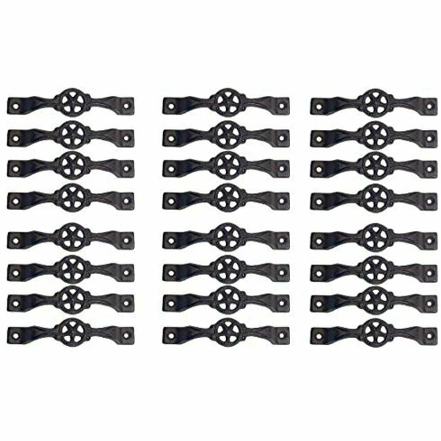 Urbalabs Vintage Star Cast Iron Kitchen Cabinet Handles and Drawer Pulls Antique