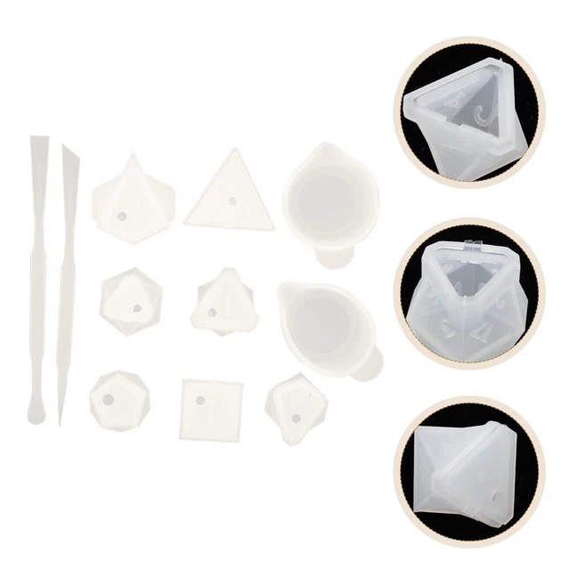 Juego de moldes para hacer dados molde para joyería moldes de seda número