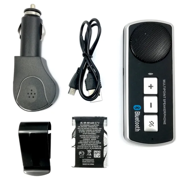 Kit Vivavoce Multipoint Trasmettitore Bluetooth Per Auto Universale Cellulare 2