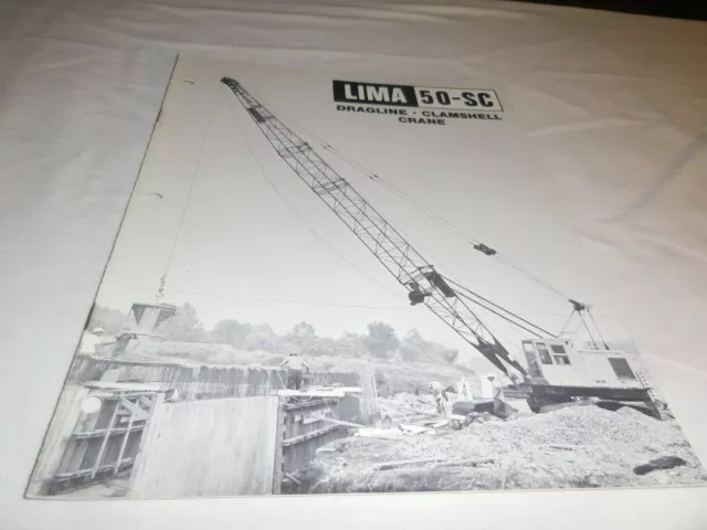 1971 Lima Model 50-Sc Crawler Crane Sales Brochure