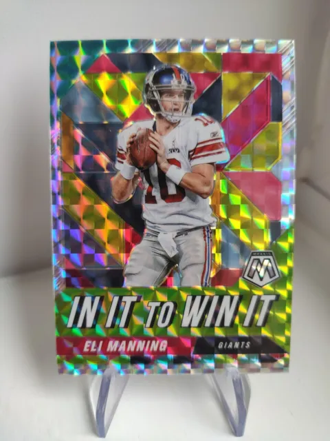 Eli Manning In It To Win It Insert NFL 2020 Panini Mosaic New York Giants