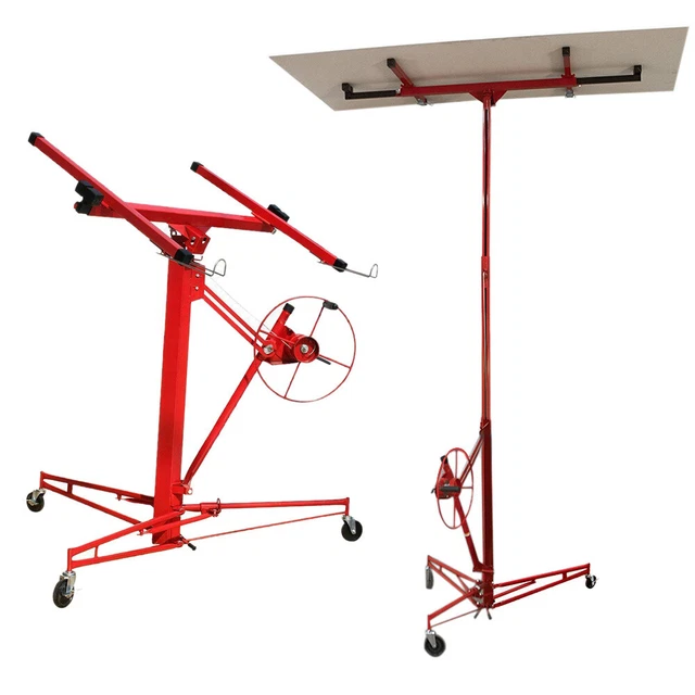 11ft Mobile Crane Caster Drywall Hoist Lift Celling Plasterboard Lifter Hoist
