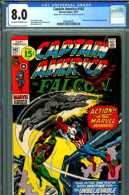 Captain America #142 CGC GRADED 8.0 - DOUBLE COVER - Romita c/a - Nick Fury app.