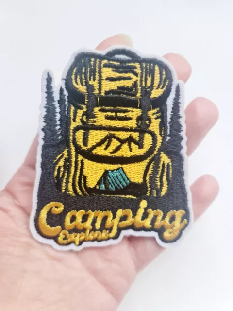 Camping Backpack Embroidery Applique Iron on Patch Decorative Badge Embroidery