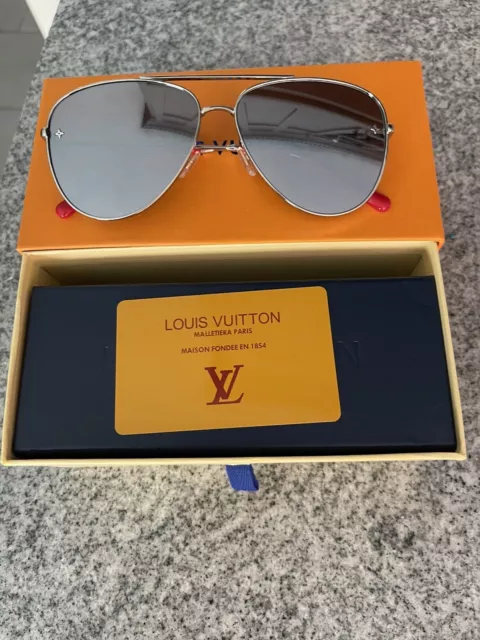 LOUIS VUITTON Charlotte sunglasses Z0781E black flame 13.5cm Temple 10 cm  W/Box