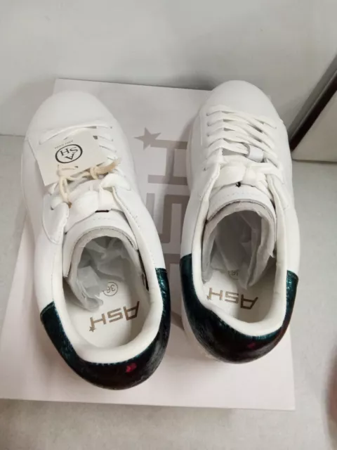 ASH CULT Platform Trainers Sneakers Shoes White/Turquoise Leather 39, US7.5142ap 3
