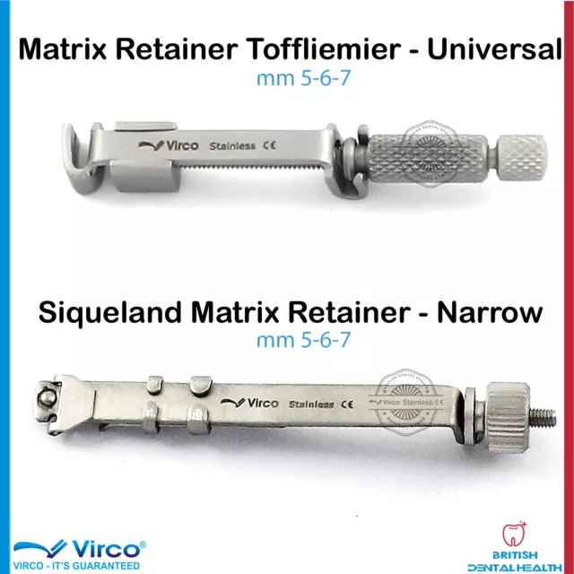 Squiveland & Universel Tofflemier Matrice Rétenteur Set Ortho Acier Inoxydable
