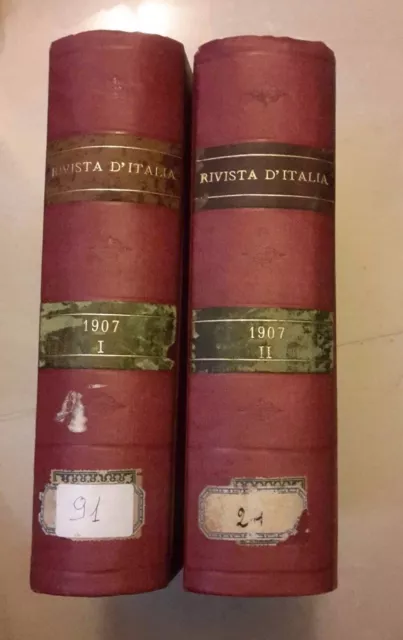 Rivista D'italia Lettere, Scienze Ed Arti Mazzini Carducci Levi 1907