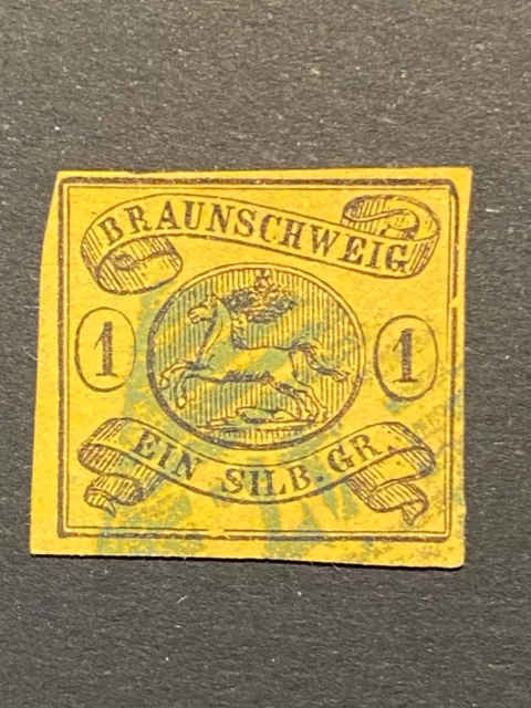 BRAU Braunschweig 1853, MiNr. 6 ( 1 Sgr ), gestempelt