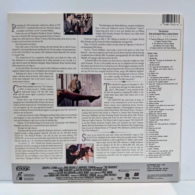 THE GRADUATE, 25TH Anniversary Widescreen Special Limited Edition 1967