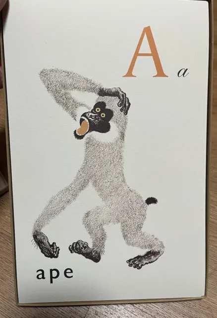 Vtg Martha Stewart Children's Animal Alphabet Cards Nursery Wall Art