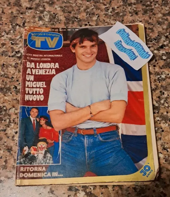 TV SORRISI E CANZONI n.39 1981-Miguel Bosè-Baudo-Genesis-Goggi-Bia-Armani-Dallas