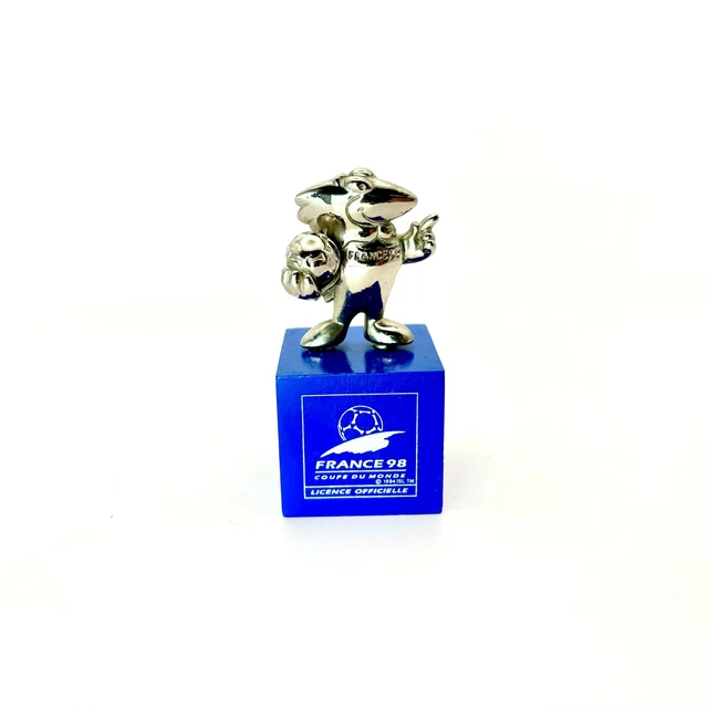 Figurine France 98 – Footix Arthus Bertrand – Métal Argenté – Souvenir Collector