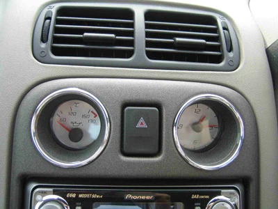 thumbnail image 2 of MG MGF / MGTF Aluminium Instrument Gauge Rings – Speedo, Rev, Fuel, Temp (Alloy Car Parts) 2 of 4