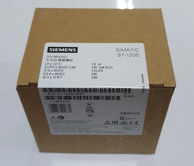 Siemens Simatic S7 CPU 1211C 6ES7 211-1AE40-0XB0 6ES7211-1AE40-0XB0