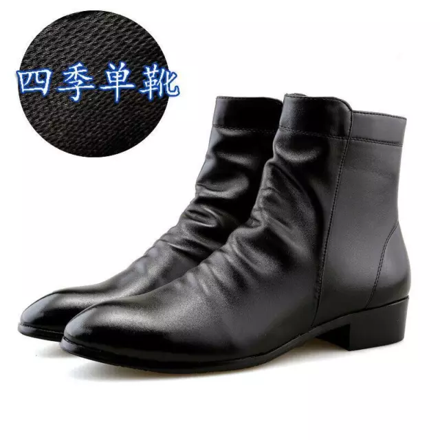 MENS MOTOR CHELSEA Ankle Boot Clubwear Shoes Work Pointy Toe Winter ...