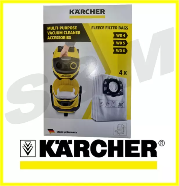 Genuine Karcher Vacuum Hoover Filter Fleece Bag for WD4 WD5 WD6 28630060