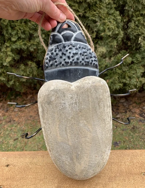 Wood Beetle Bug Wall Décor Wall Hanging NEW Place & Time Garden Home Decor