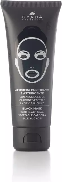 Maschera Viso Purificante Astringente al Carbone Vegetale Trattamento Esfoliante