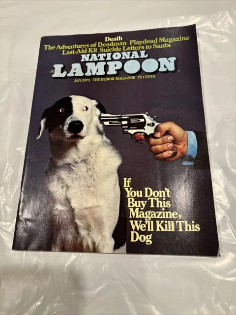 National Lampoon Magazine January 1973 “We’ll Kill This Dog” Cover, Deadman VG+