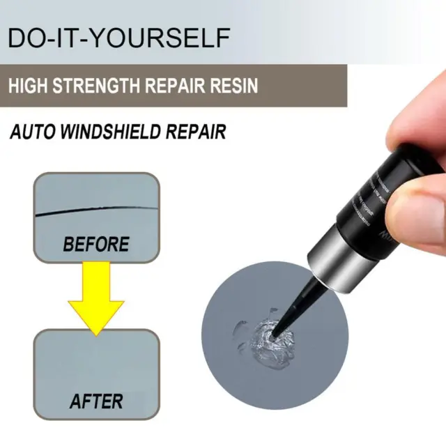 AUTO GLASS REPAIR Fluid Car Windshield Resin Crack Kit Crack Best Tool Q0P1  $2.91 - PicClick AU