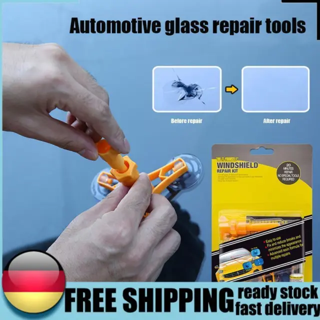 Car Windshield Repair Kit Fix Cracked Glass Windscreen Auto Polishing Tools DE