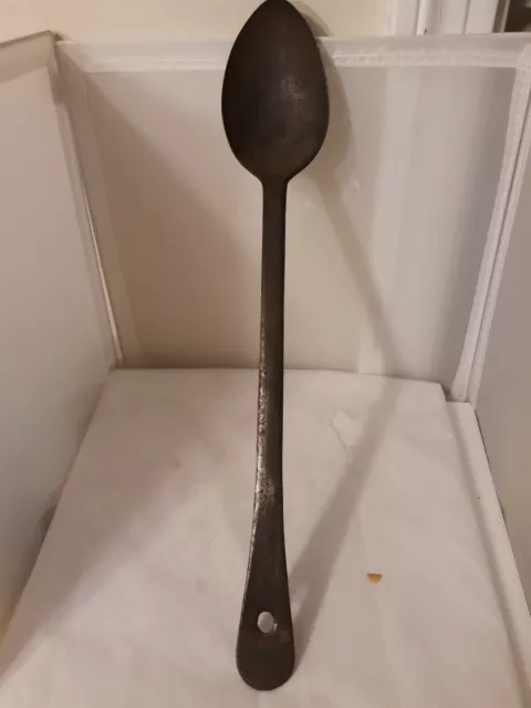 Vtg Antique 19th Century Walco WBW Primitive Metal Steel Kitchen Spoon Utensil