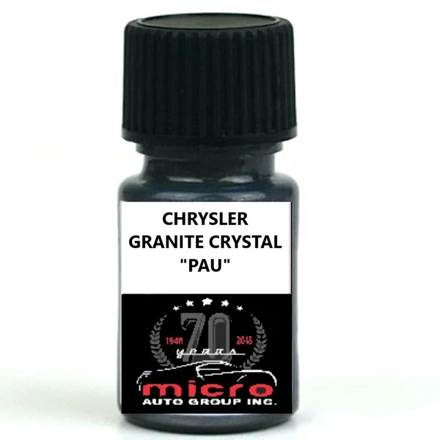 CHRYSLER JEEP RAM Granite Crystal PAU Touch up Paint With Brush 2 Oz