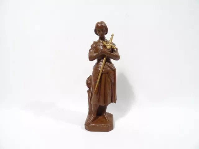 Ancienne Statuette De Jeanne D Arc En Regule