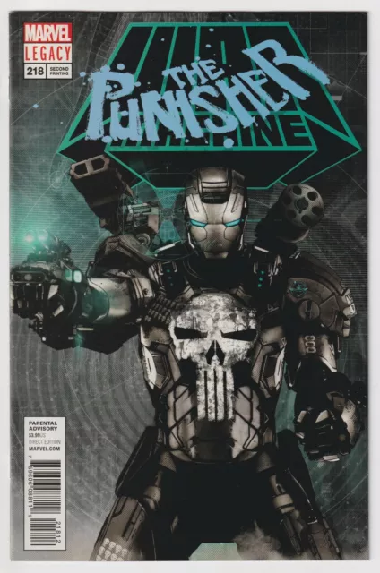 PUNISHER #218 | RARE 2nd Print Variant | 1st War Machine Punisher | 2018 | VF/NM
