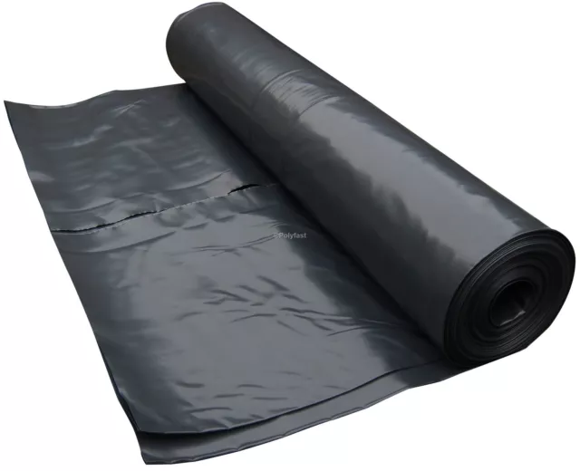 25M x 4M SCHWARZ POLYETHYLEN KUNSTSTOFFFOLIE ROLLE SCHWERLAST DPM 250MU 1000 STÄRKE