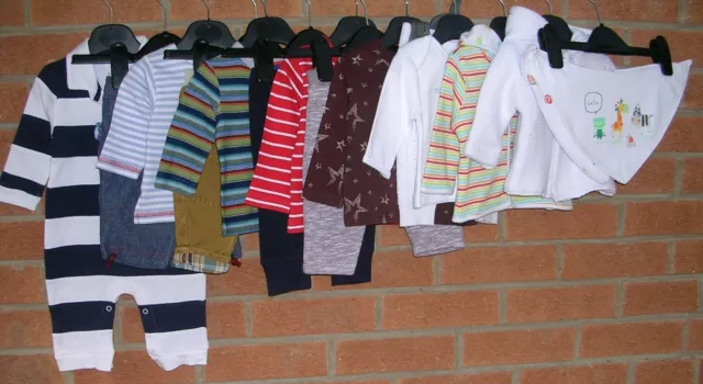 RIVER ISLAND MOTHERCARE etc Boys Bundle Trouser Tops Outfits Sets 0-3 Months