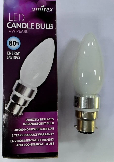 Lot De 4 Ampoules LED E10 3-6V - Blanc Chaud 3000K - Pour Lampe De Poche Ou Modélisme