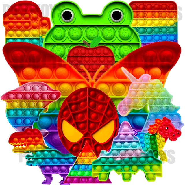 2x Bubble Fidget Toy Weihnachtsedition - Push Pop Spielzeug Für Stressabbau Bei Kindern & Erwachsenen