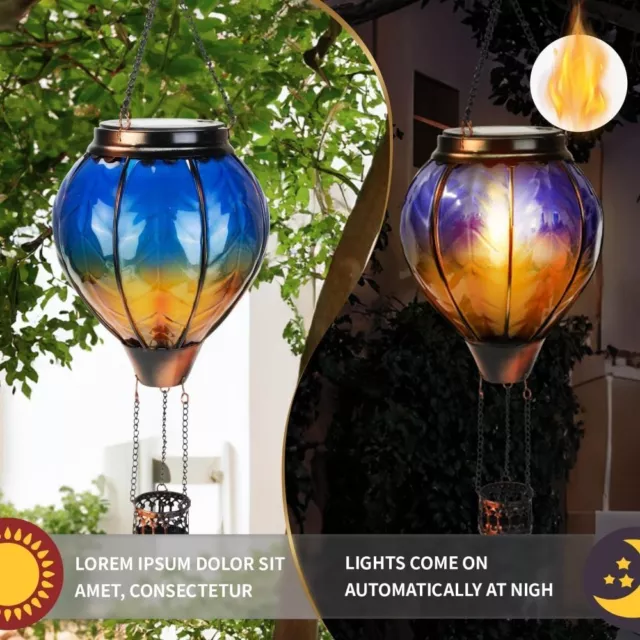 PVC Hot Air Balloon Lantern Automatic Sensing Hot Air Balloon Decoration  Patio