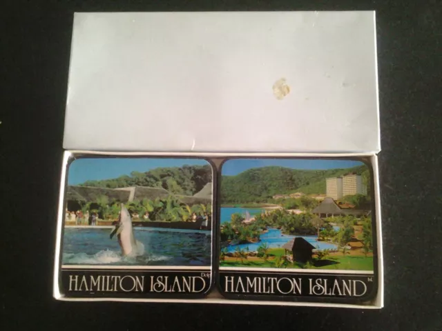 Collectable Hamilton Island souvenir drink coasters. 2