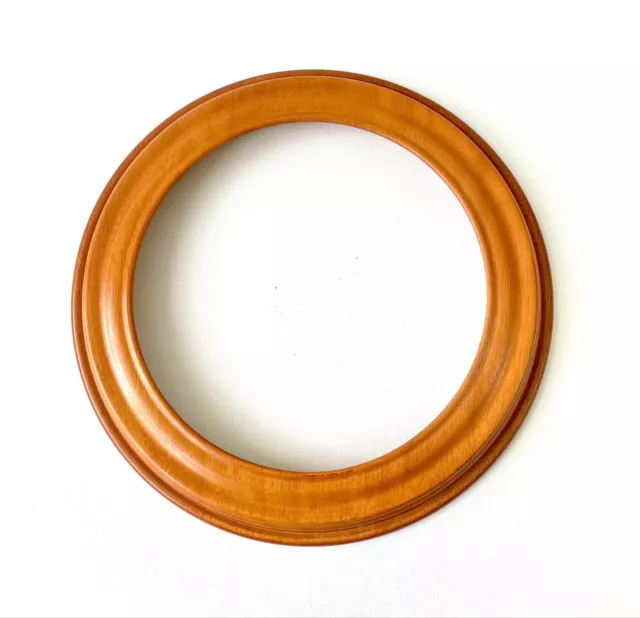 Wooden Van Hygan & Smythe Round Plate Frame For 21.5cm 8.5” Plates VGC!