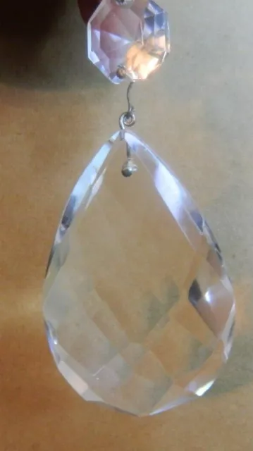(1) Teardrop prism - crystal for Chandelier.  3" x 1 7/8" x 3/5"