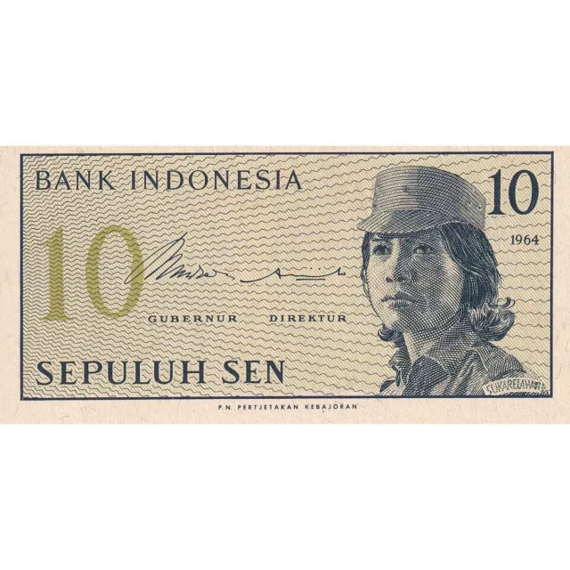 [#149673] Indonesia, 10 Sen, 1964, KM:92a, UNC(65-70)