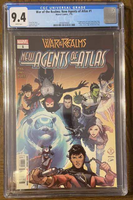War of the Realms: New Agents of Atlas #1 CGC 9.4 1st Aero Luna Snow Wave NM