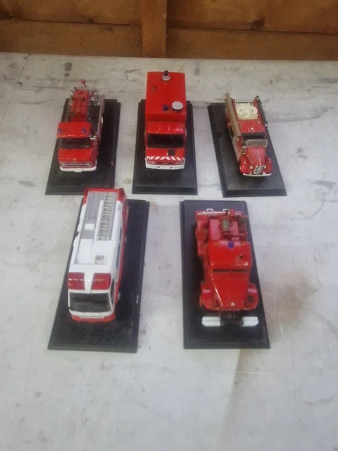 Job Lot of 5 Fire Engine Models - Del Prado