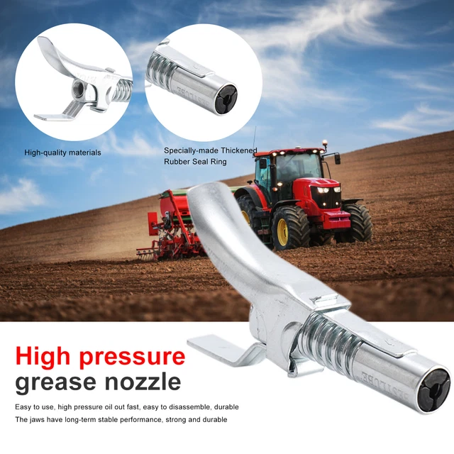 GREASE GUN COUPLER Cap 10000psi High Pressure Self Locking Grease