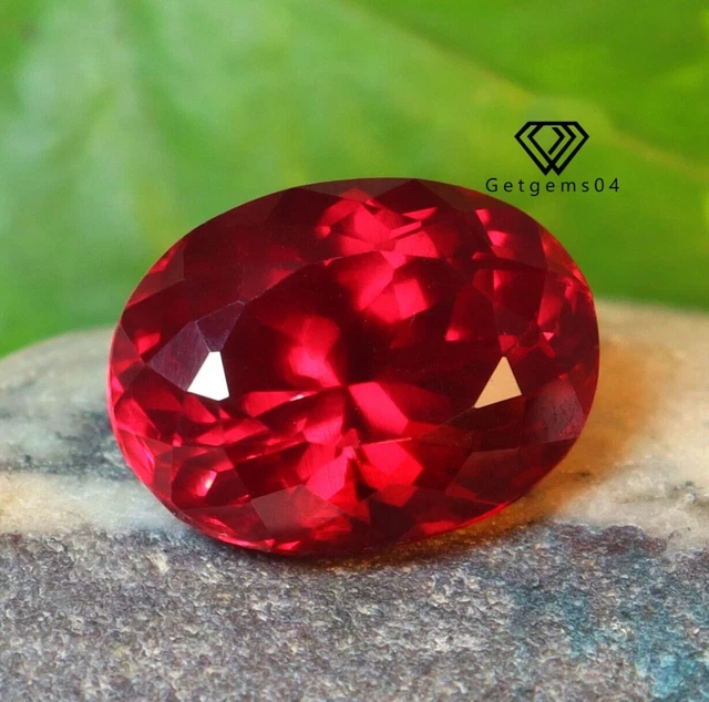 Rubis Synthétique Verneuil Rouge Sang - Environ 11 Carats, 12x14mm, Pureté IF (sans Inclusion), Idéal Pour Bijouterie