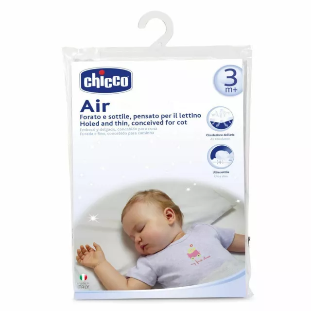 CHICCO Cuscino Antisoffoco Air per Lettino Neonati Sottile e Forato Spessore 2cm