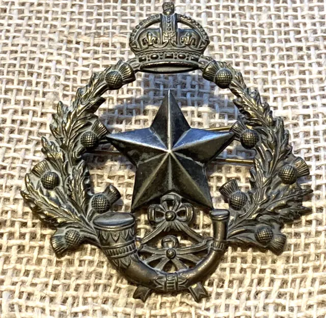 Cameronians Scottish Rifles Pouch Badge